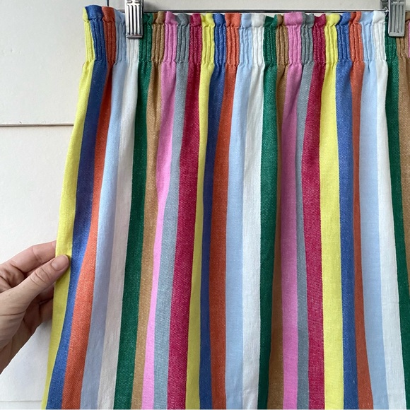 J. CREW • Linen Multicolor Striped Knit Skirt size 8 - Picture 13 of 16